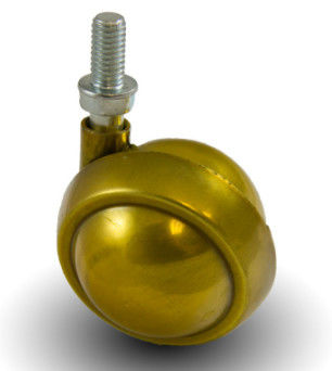 Brass Metal Ball Caster With Threaded Stem Carpet Wheel